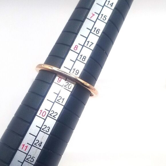 Pavé Bead Open Ring rose gold toned size 9. - Picture 2 of 3